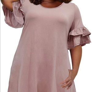 Ruffle sleeve dress/tunic